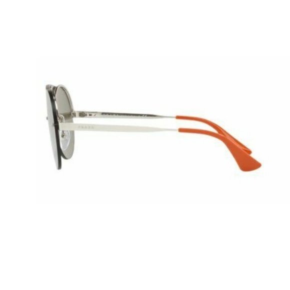 Prada SPR 65T 1BC-2B0 Sunglasses Silver Frame Silver Mirrored Lenses - one size - Picture 2 of 2